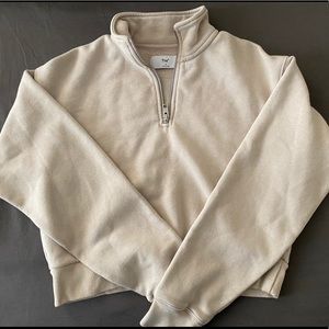 Aritizia TNA 1/4 Zip Sweatshirt Khaki SOLD